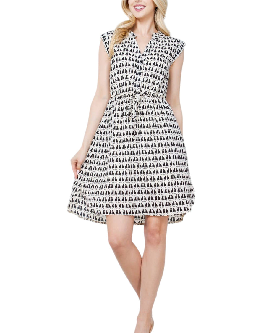 Duo Cat Print Dress