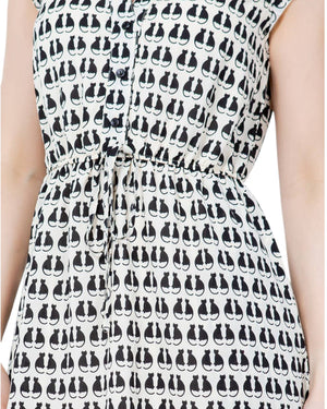 Duo Cat Print Dress - Plus Size