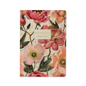 BV by Bruno Visconti - A5 Notebook - Pink Blossoms on White