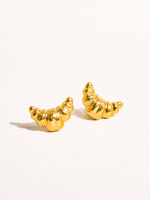 Flânerie by MAIQ - Gaëlle 18K Gold Petite Croissant Stud