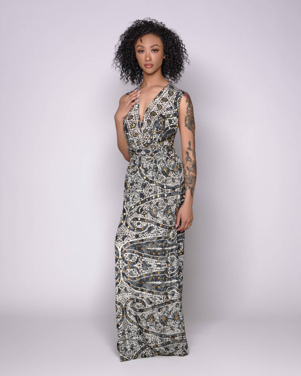 Halter Long Tie Boho Dress