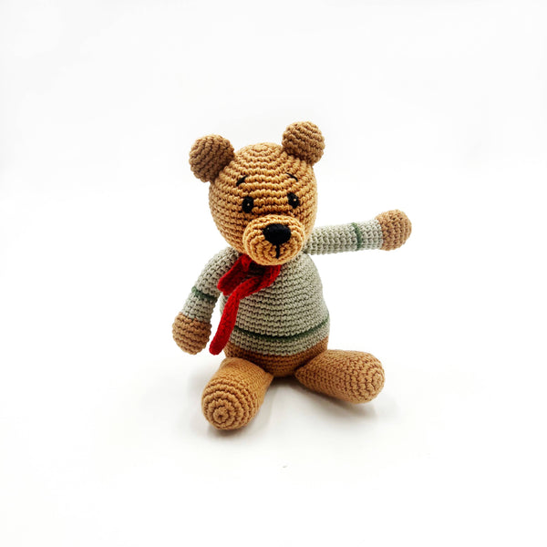 Pebble - Handcrafted Velvety Boho Teddy Bears – Teal, Blue & Purple