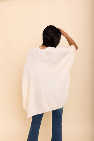 Chic Boucle Cardigan Poncho