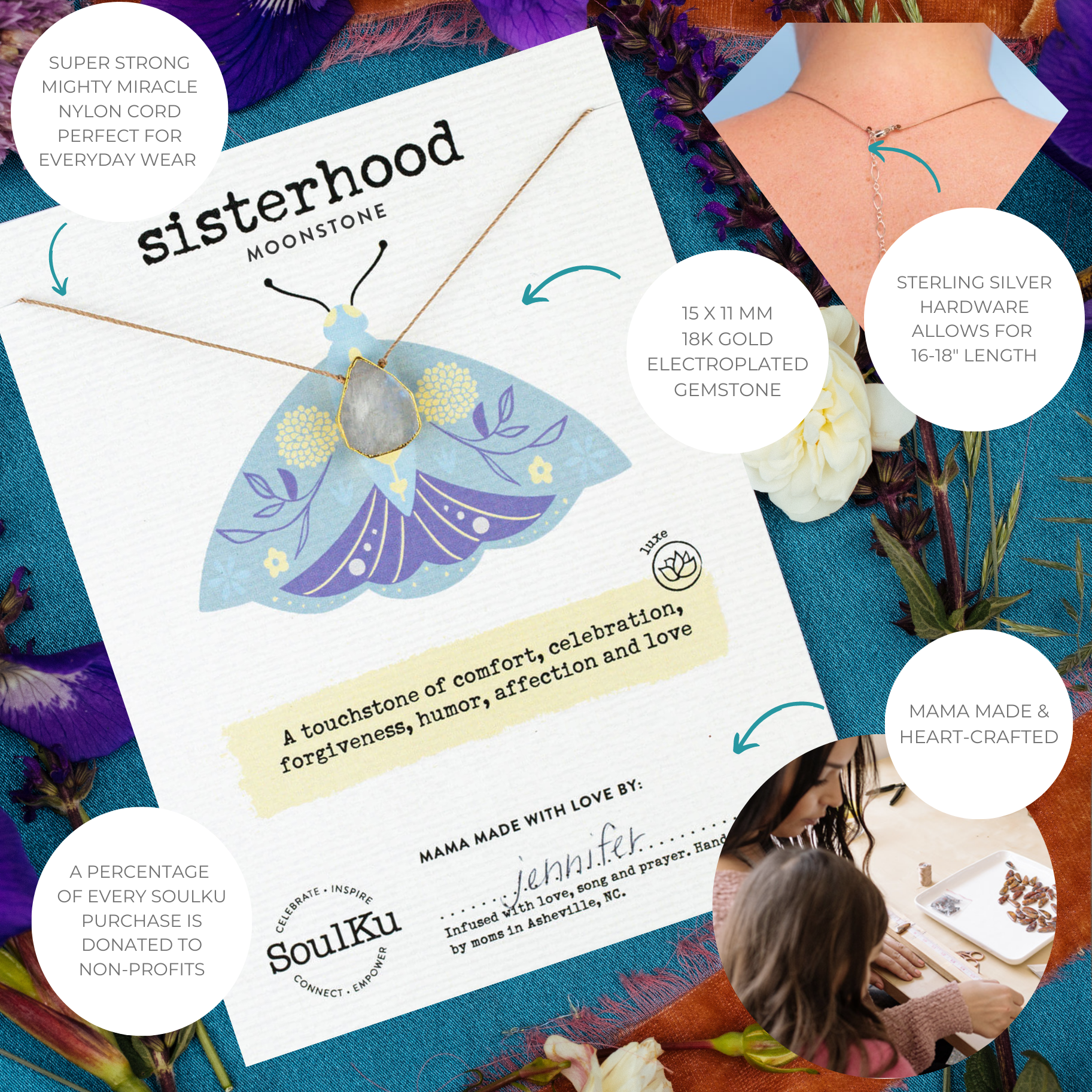 Sisterhood Alchemy Moonstone Necklace