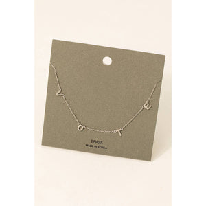 Fame Accessories - Dainty Vote Initial Charm Necklace