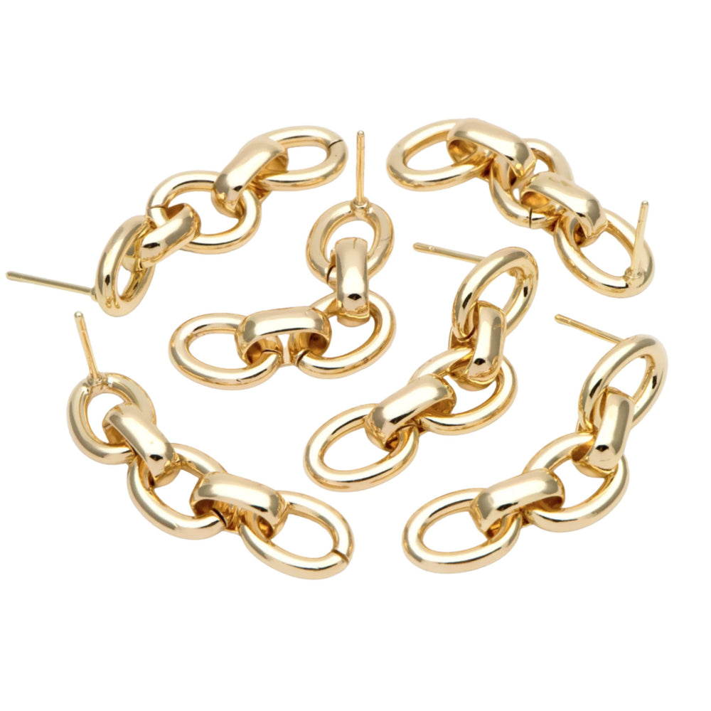 Chain Link Stud Earrings