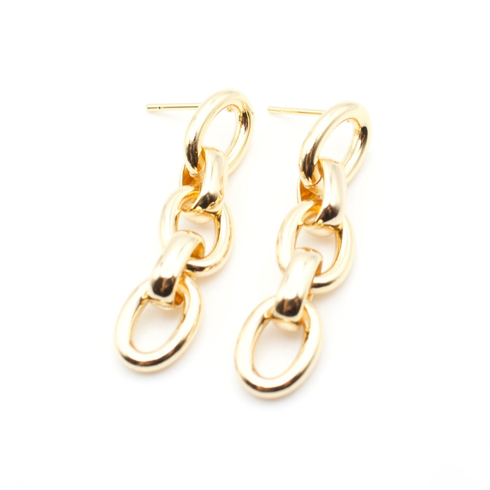 Chain Link Stud Earrings