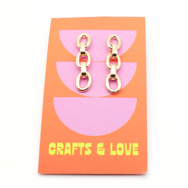 Chain Link Stud Earrings