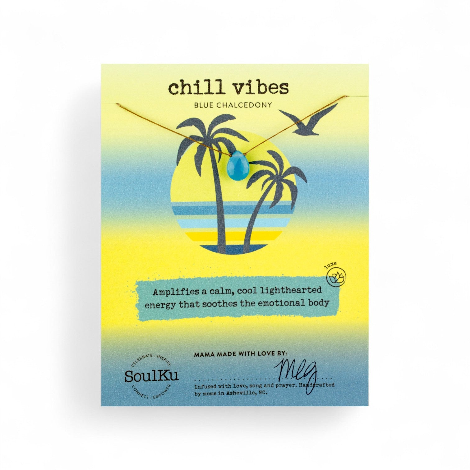 Chill Vibes Blue Chalcedony Necklace