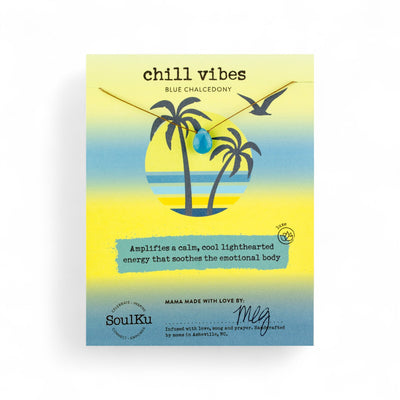 Chill Vibes Blue Chalcedony Necklace