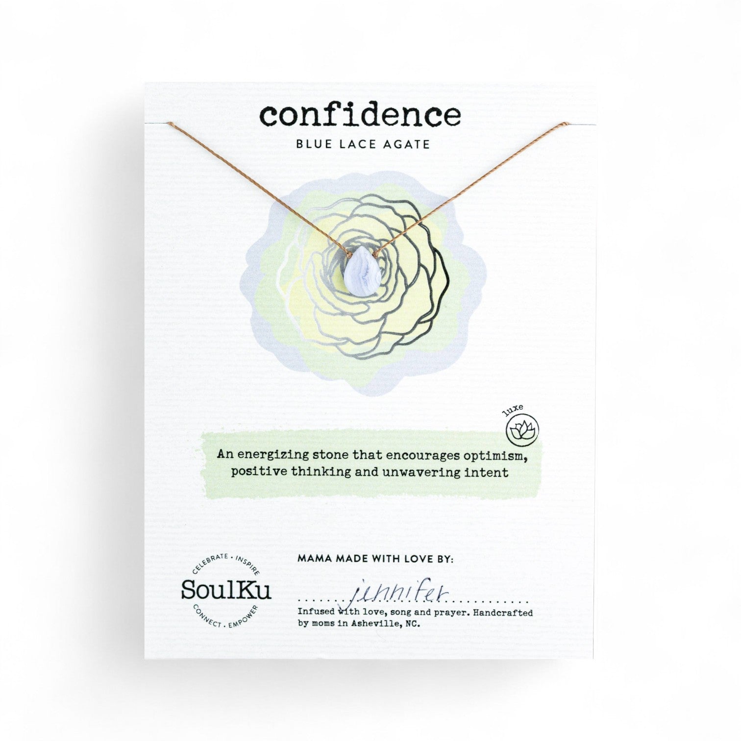 Confidence Blue Lace Agate Necklace