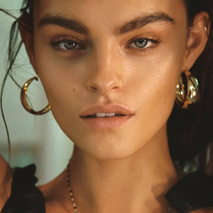 Romée 18K Gold Non-Tarnish Classic C Hoop Earring