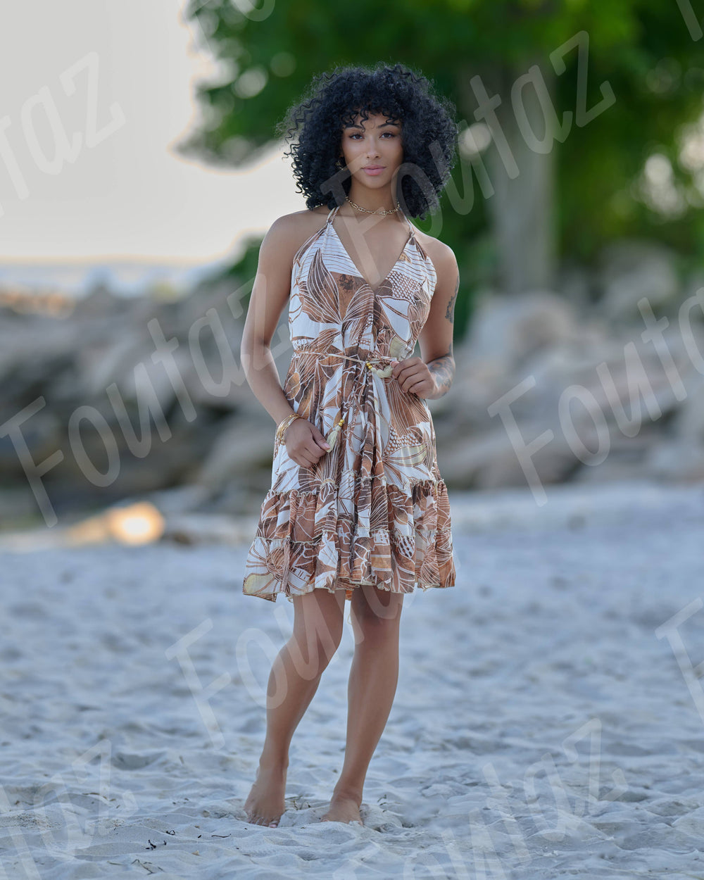 Short Halter Boho Dress