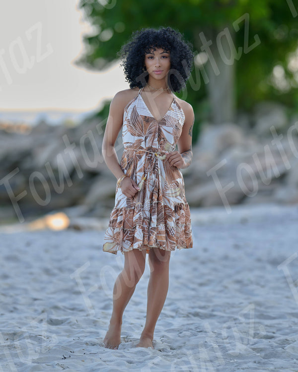 Short Halter Boho Dress