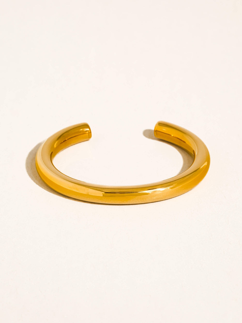 Roussel 18K Gold Non-Tarnish Classic Cuff Bangle