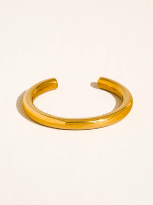 Roussel 18K Gold Non-Tarnish Classic Cuff Bangle