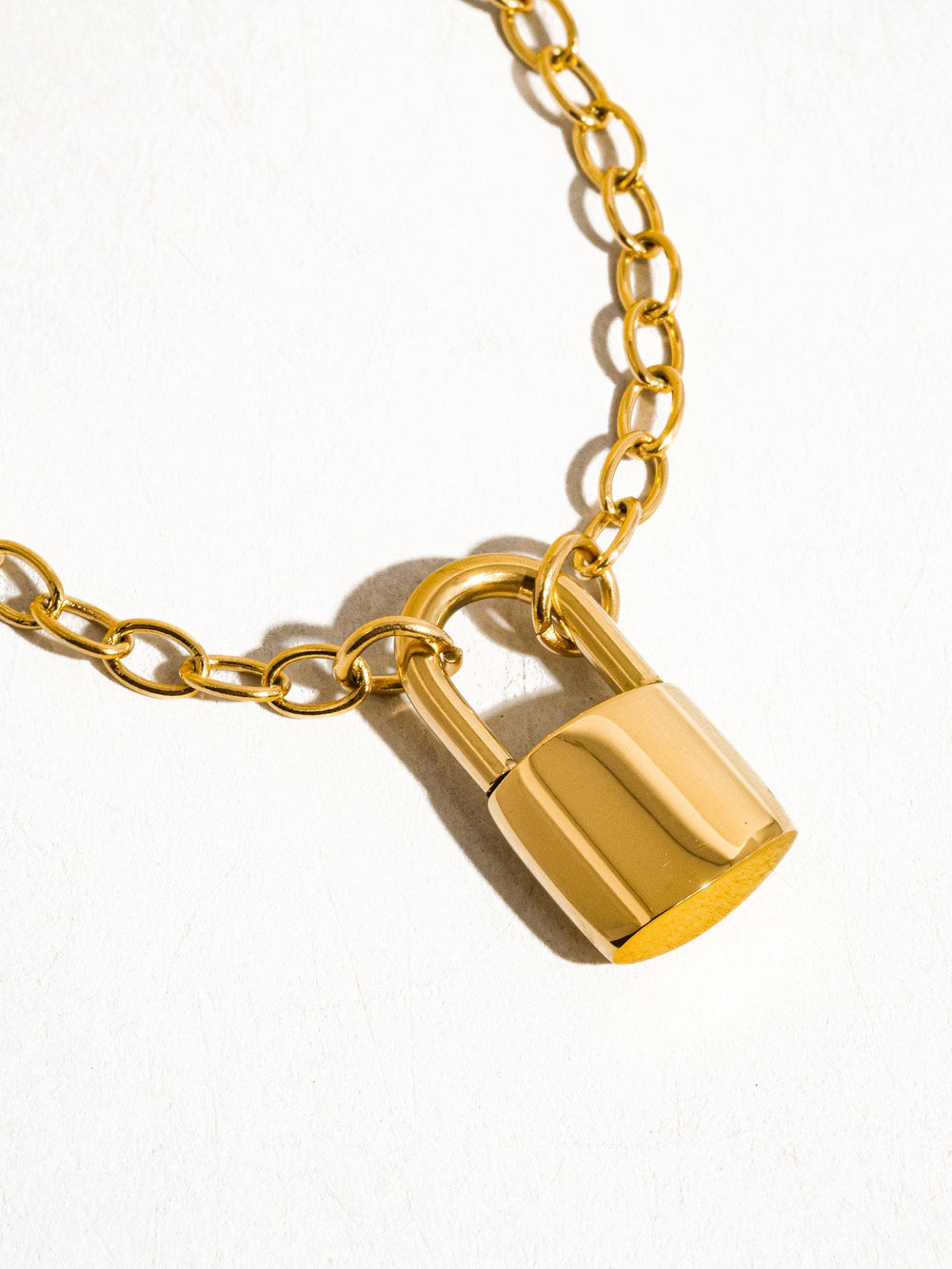 Locky Non-Tarnish Lock Chain Necklace