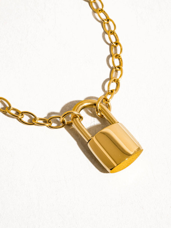 Locky Non-Tarnish Lock Chain Necklace