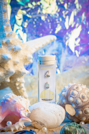 Yellow Owl Workshop - Mermaid & Bottle Earrings | Mismatched Gold Studs