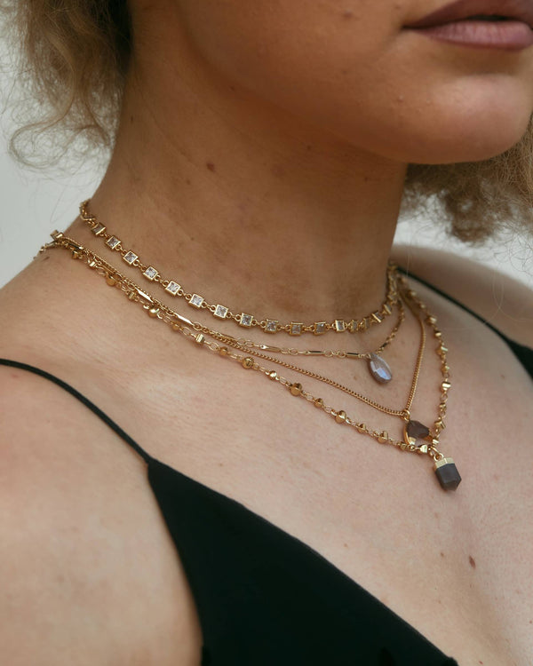 Coffee Moonstone Awaken Necklace Set