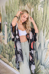 Floral Motif Combo Kimono Cardigan 🌸