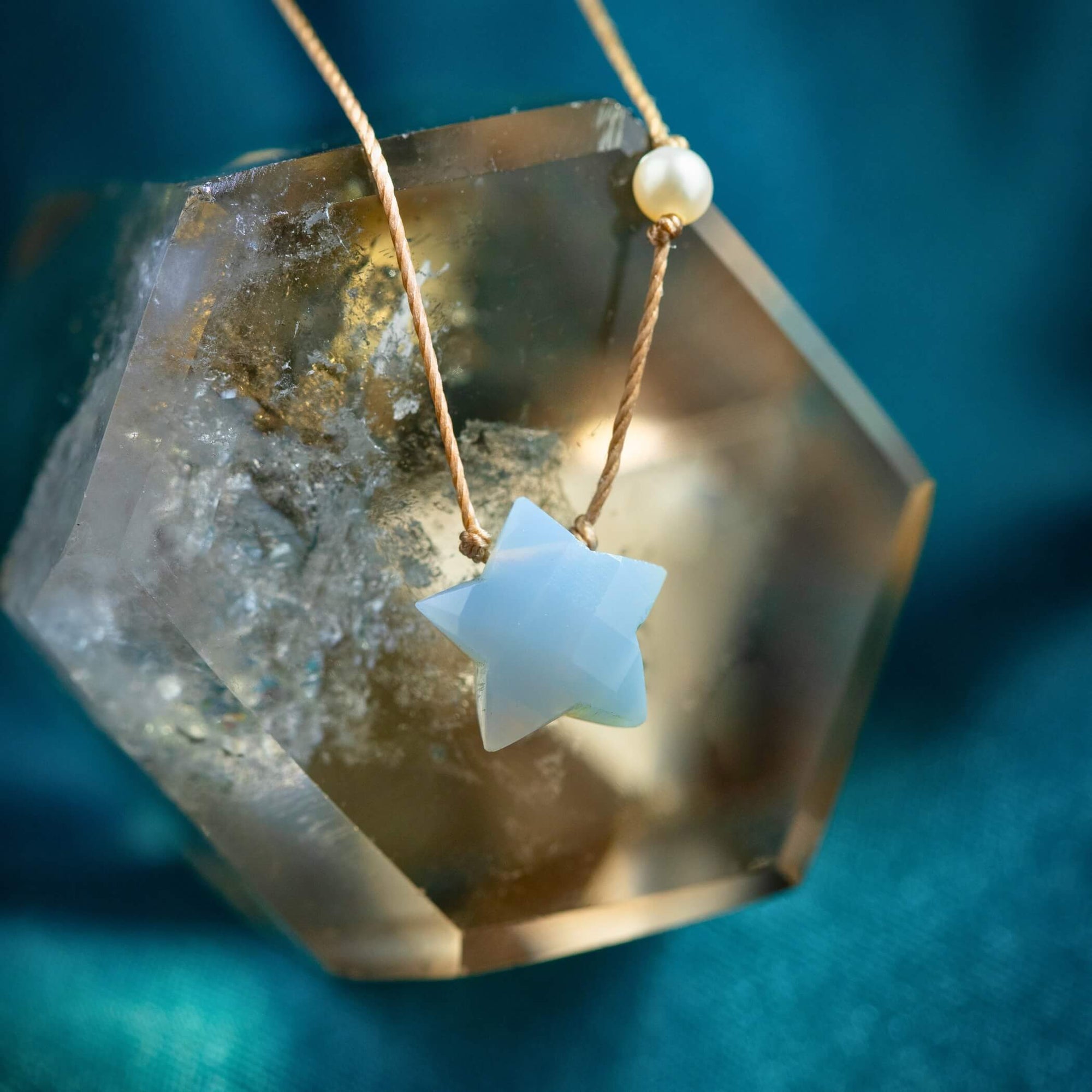 Shoot for the Stars Blue Opal Necklace