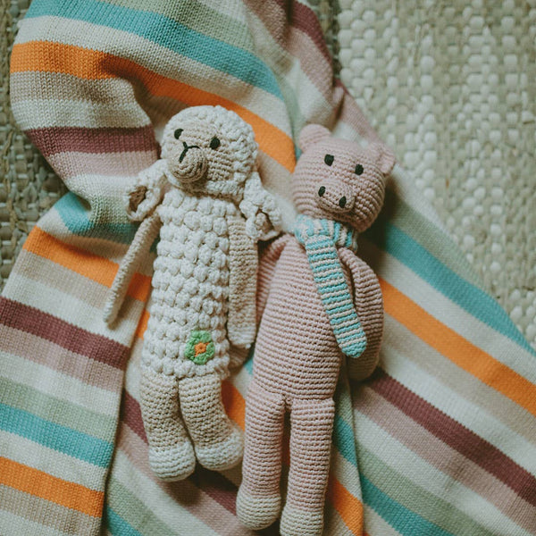 Pebble - Sweet Baby Lamb Plush Toy-Handcrafted Organic Cotton Crochet