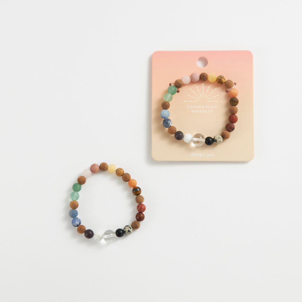 GeoCentral - Chakra Flow Crystal Bead Gemstone Bracelet 8mm