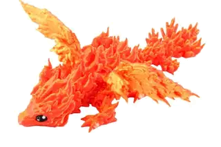 Articulated 3D Printed Dragon Figurine (5")