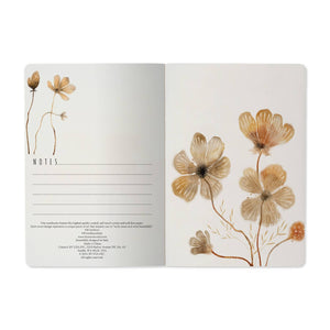 BV by Bruno Visconti - A5 Notebook -  Blush and Golden Flowers