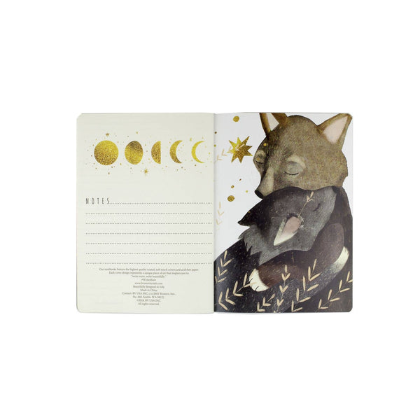 BV by Bruno Visconti - The Wolf Cub and the moon Notebook