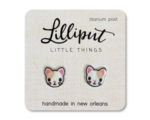 Kitty Cat Earrings: Tuxedo