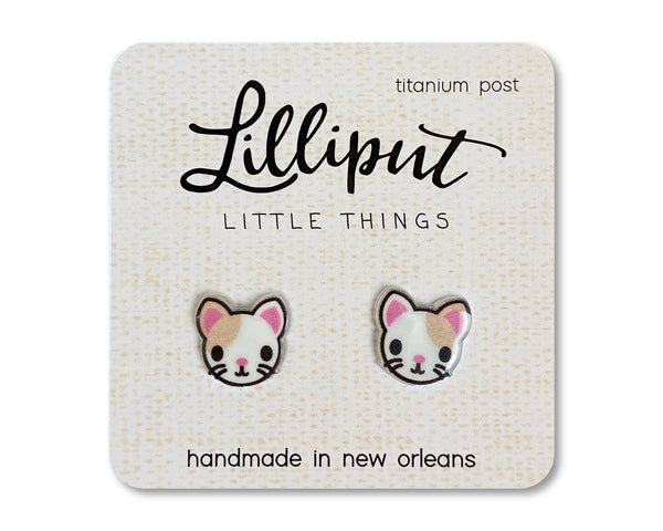 Kitty Cat Earrings: Tuxedo