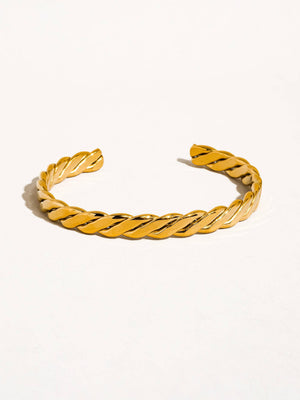 Flânerie by MAIQ - Bénir 18K Gold Non-Tarnish Braided Thin Bangle