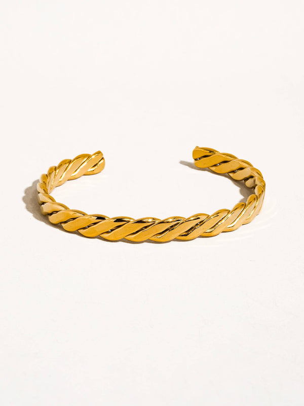 Flânerie by MAIQ - Bénir 18K Gold Non-Tarnish Braided Thin Bangle