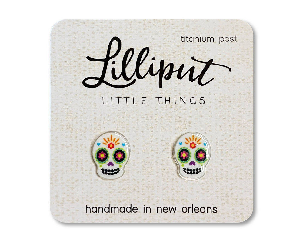 Lilliput Little Things - Sugar Skull Earrings // Day of the Dead // Los Muertos