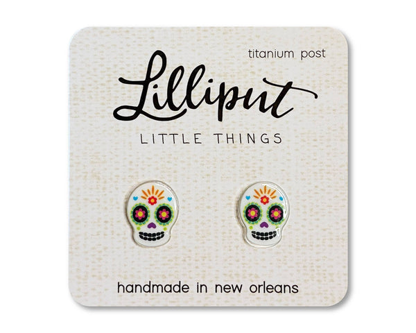 Lilliput Little Things - Sugar Skull Earrings // Day of the Dead // Los Muertos