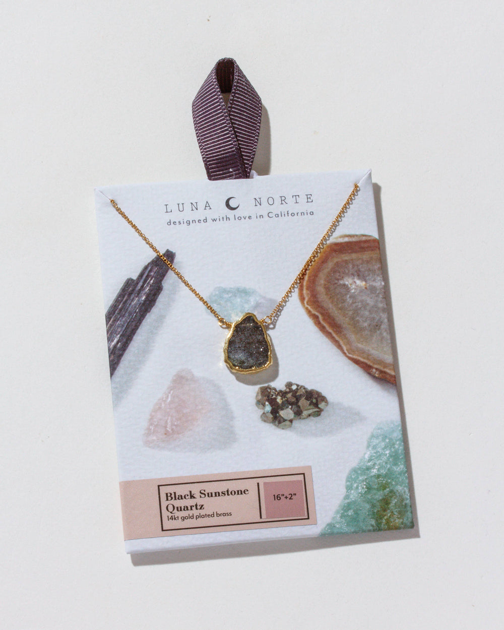 Earth, Wind and Fire Black Sunstone Necklace