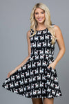 Cute Cat Print Dress