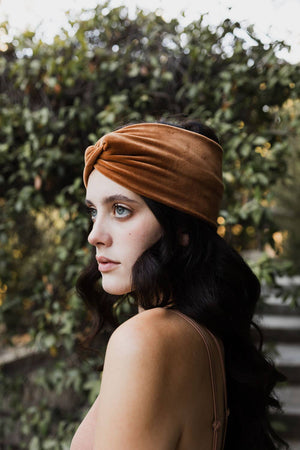 Black Soft Twisted Velvet Headband