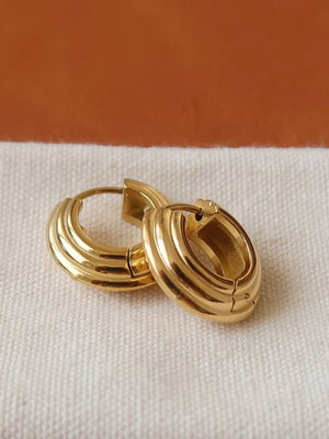 Flânerie by MAIQ - Juliette 18K Gold Non-Tarnish Chunky Hoop Earrings