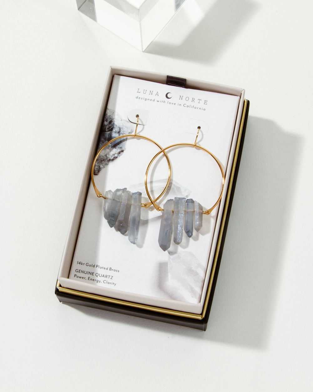 Ice Blue Quartz Super Nova Earrings