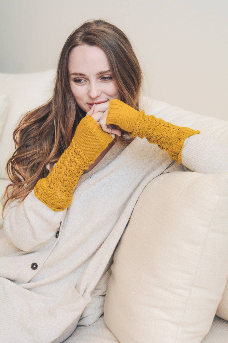 Golden Winter Arm Warmers