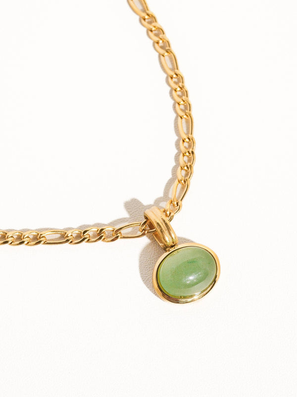 Winslow Non-Tarnish Green Aventurine Pendant Necklace