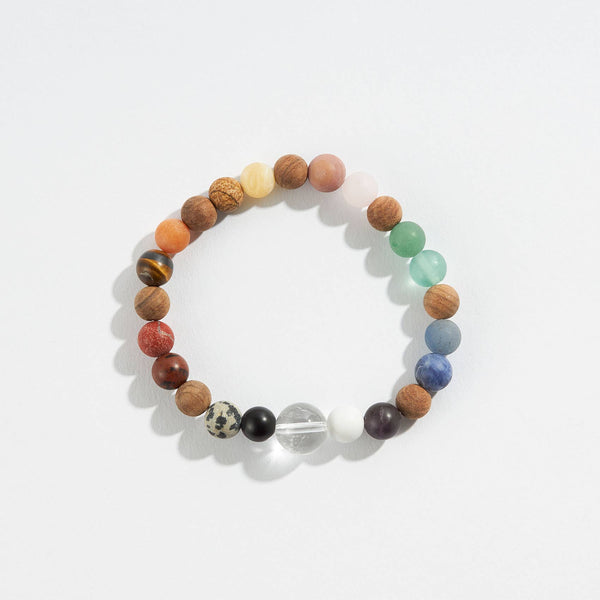 GeoCentral - Chakra Flow Crystal Bead Gemstone Bracelet 8mm