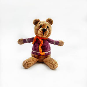 Pebble - Handcrafted Velvety Boho Teddy Bears – Teal, Blue & Purple
