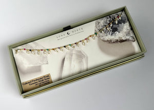 Luna Norte - Lily of the Valley Collar Necklace - Genuine Multistone & Pe