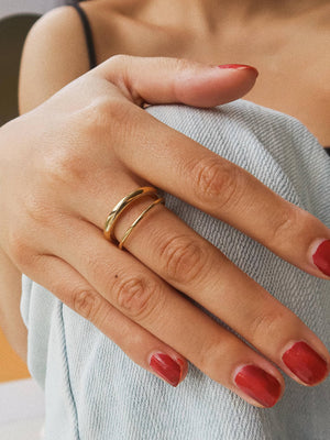 Harvey Non-Tarnish Classic Double Band Ring - Size 7