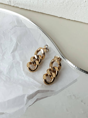 Flânerie by MAIQ - Avalon 18K Gold Non-Tarnish Chain Link Earrings