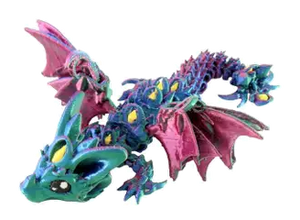 Articulated 3D Printed Dragon Figurine (5")